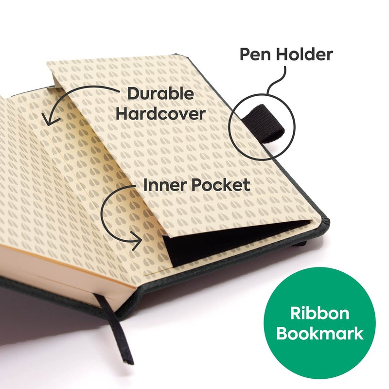 Dingbats* Notebooks Dingbats* - Wildlife A6 Lined Pocket Notebook - PU Leather Hardcover Small Journal for Work  Travel - Pocket  Elastic Closure  Pen Holder  Bookmark - Image 4